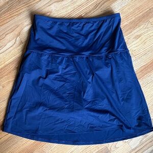 Lands' End size 16 Navy swim skirt bikini bottom - couple stitches coming out